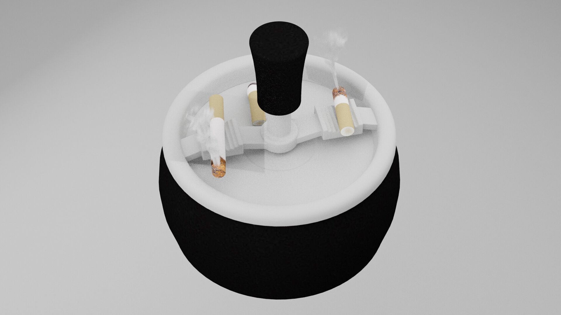 Ash Spinning Tray Ashtray Set 3D model_1
