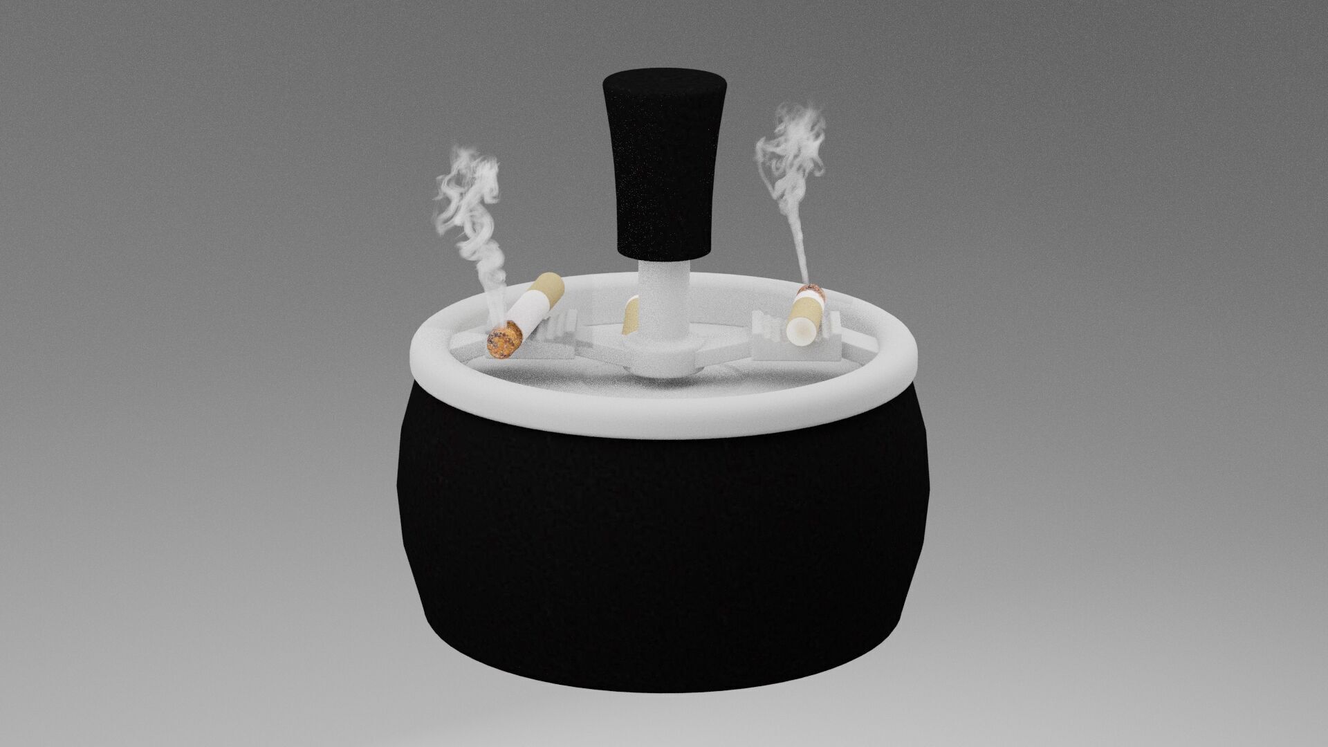 Ash Spinning Tray Ashtray Set 3D model_3