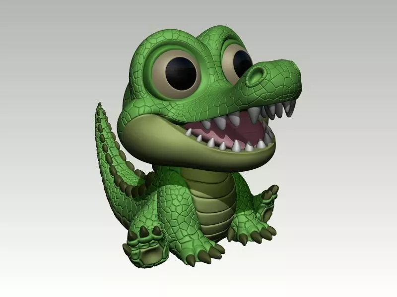 Kawaii Crocodile Baby 3D print model