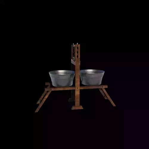  Antique washing machine 3D model