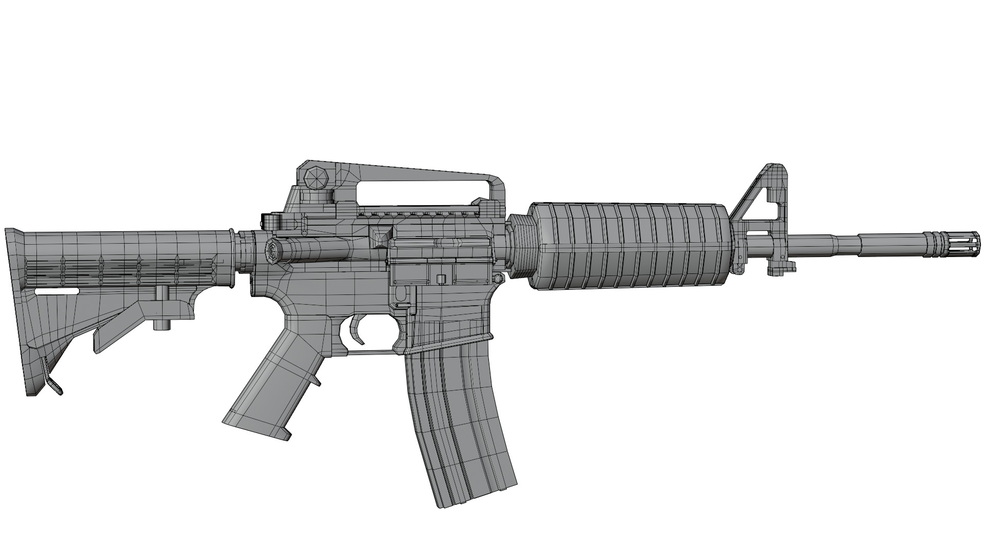 M4A1 game-ready 3D model_10