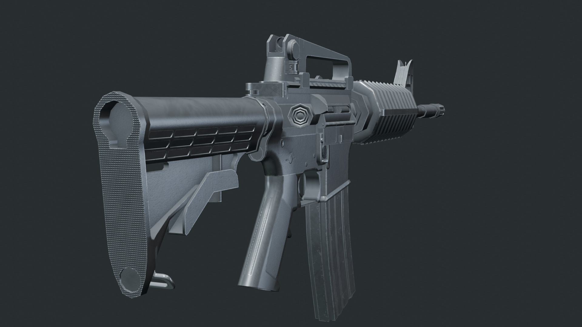 M4A1 game-ready 3D model_5