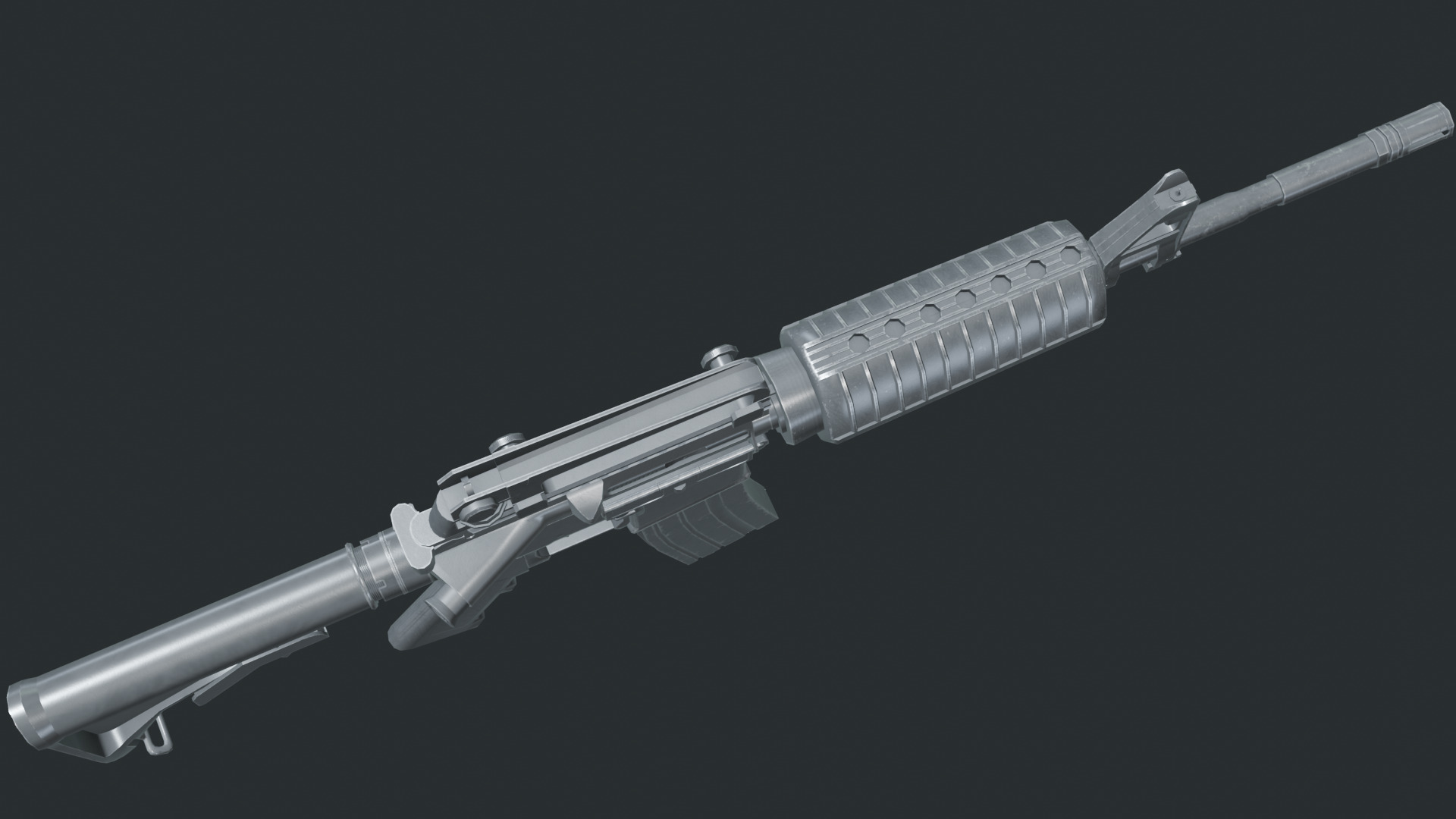 M4A1 game-ready 3D model_6