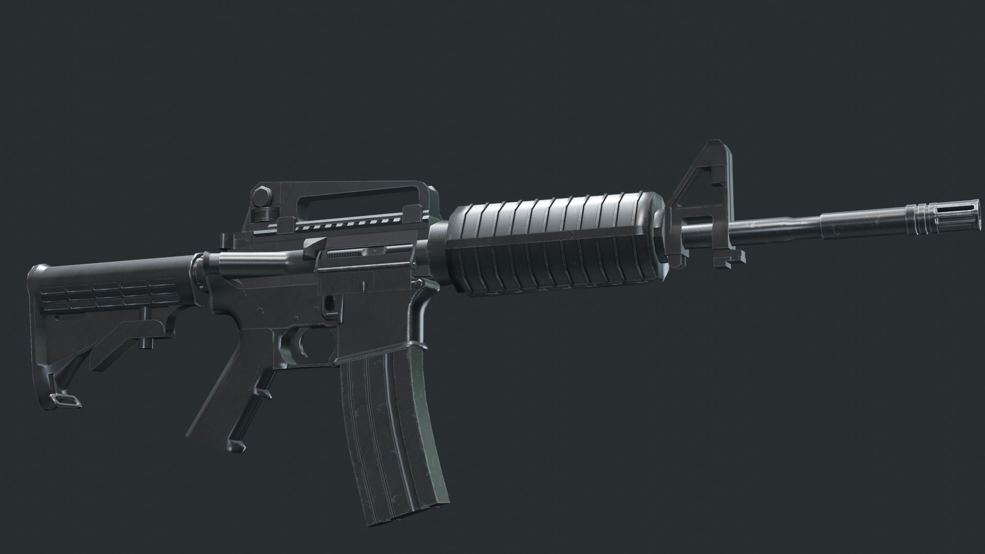 M4A1 game-ready 3D model_1