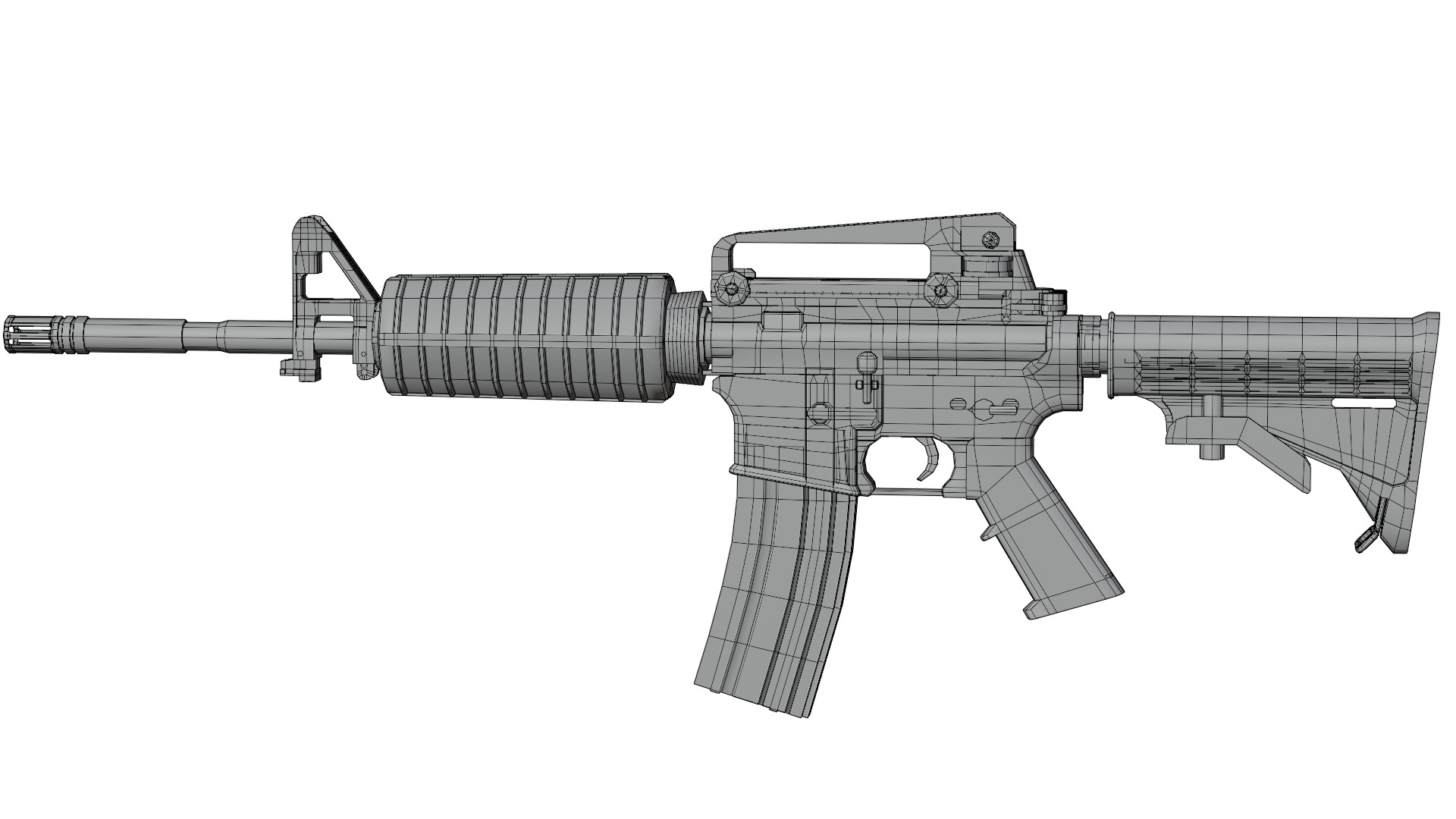 M4A1 game-ready 3D model_9