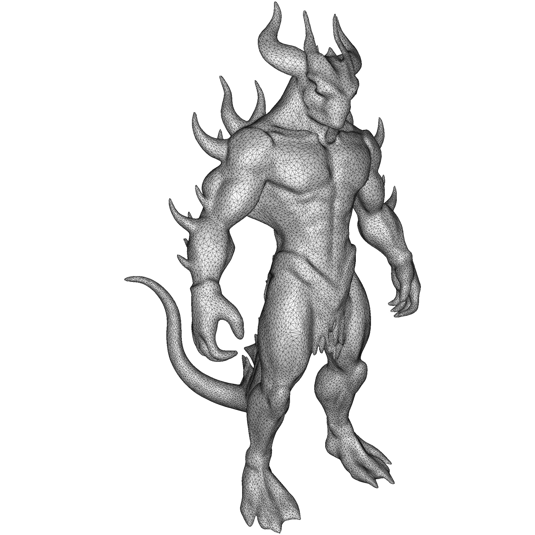 Luminous Crystal Dragon Statue 3D print model_2