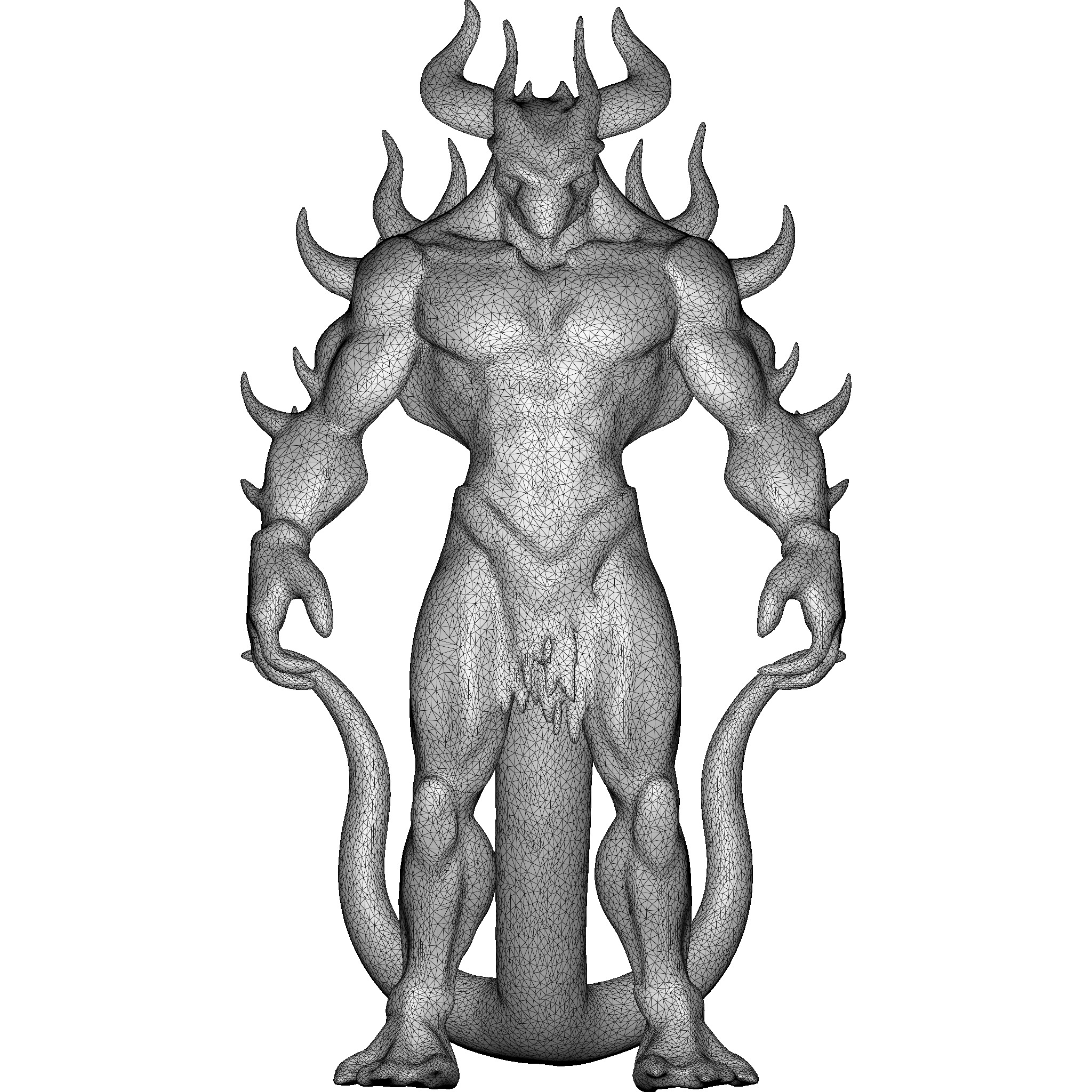 Luminous Crystal Dragon Statue 3D print model_4