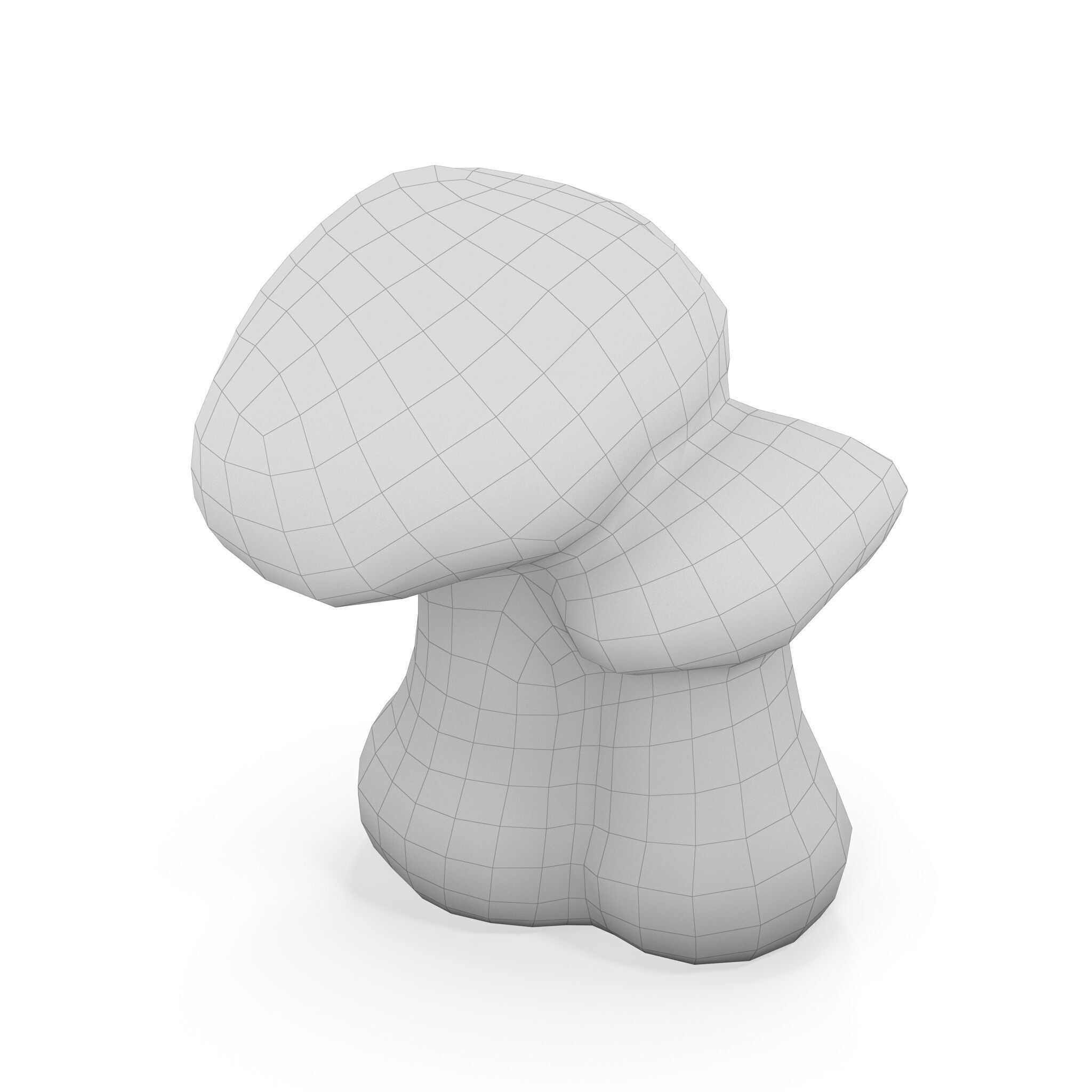 FAIRY MUSHROOM FIGURINE Low-poly 3D model_9