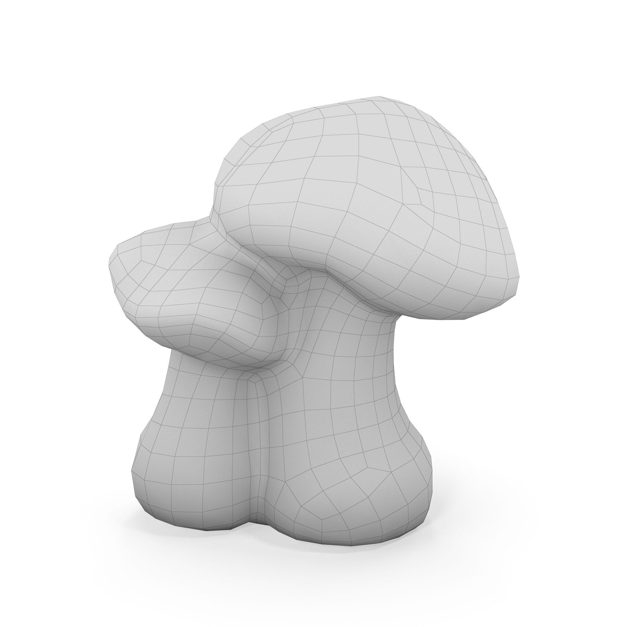 FAIRY MUSHROOM FIGURINE Low-poly 3D model_10