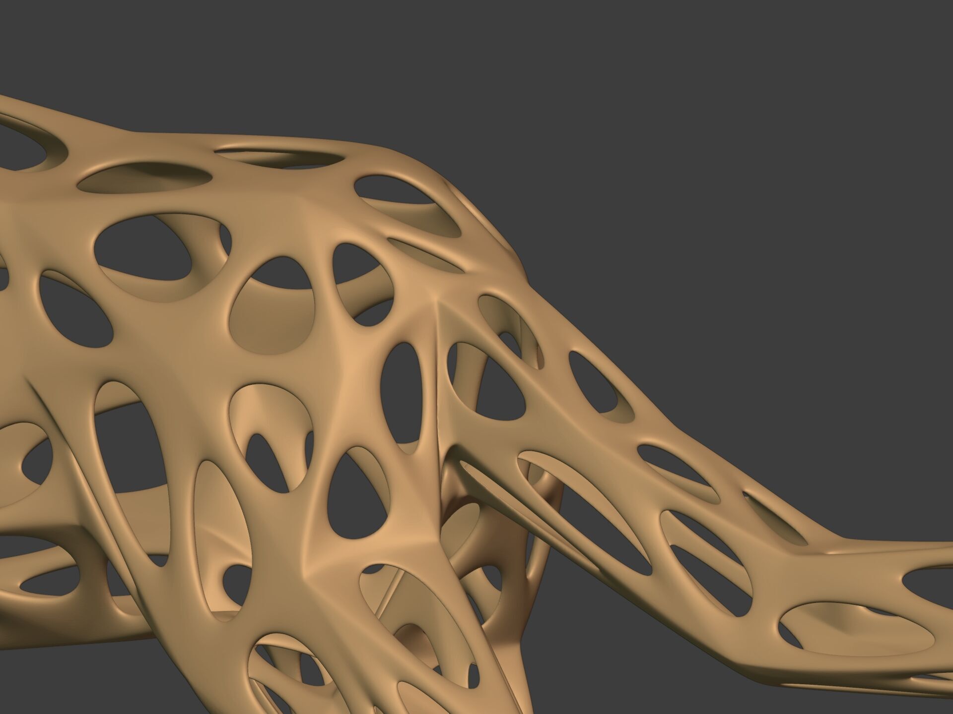 Abstract Snow Leopard Statue - Figurine 3D print model_19