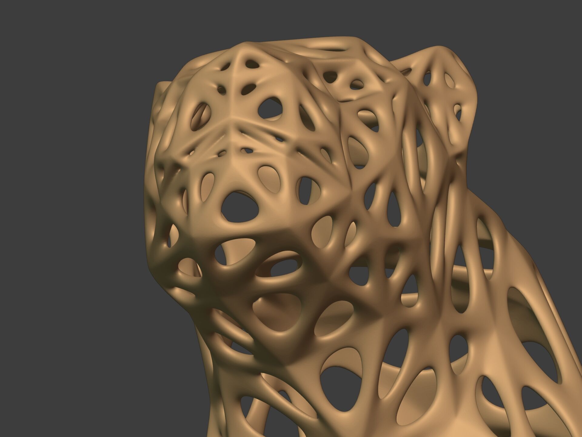 Abstract Snow Leopard Statue - Figurine 3D print model_17