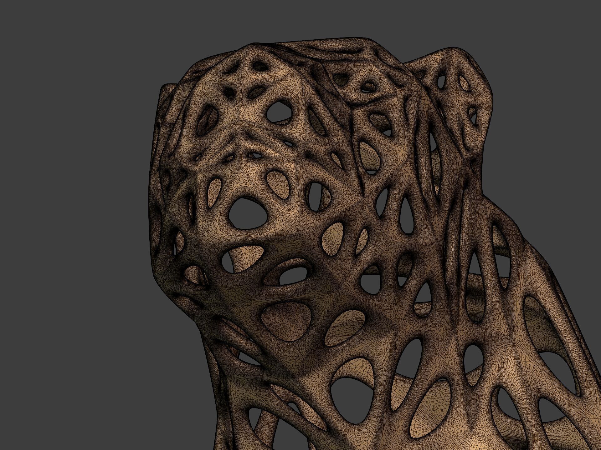 Abstract Snow Leopard Statue - Figurine 3D print model_18