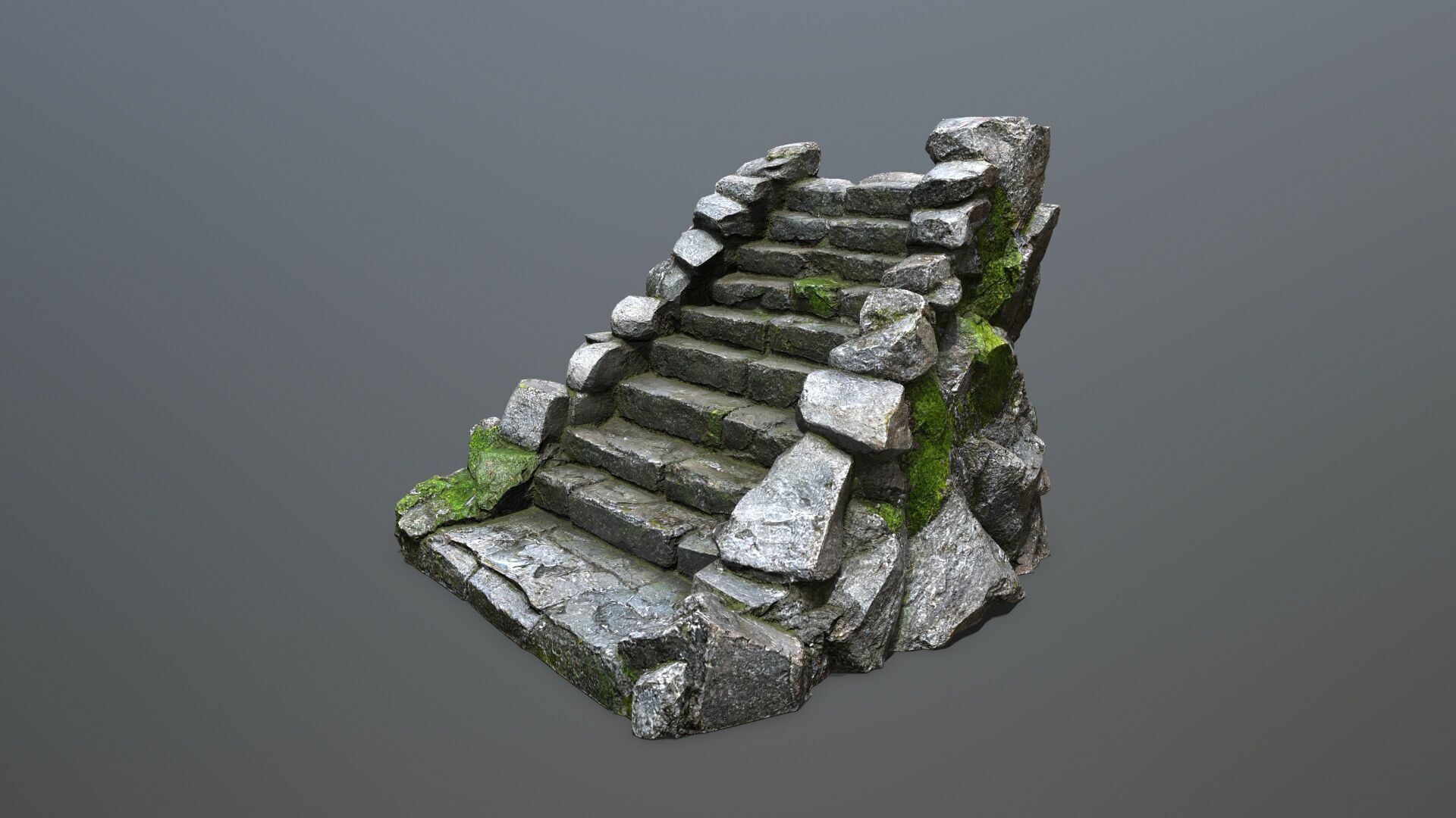 stairs Low-poly 3D model_5