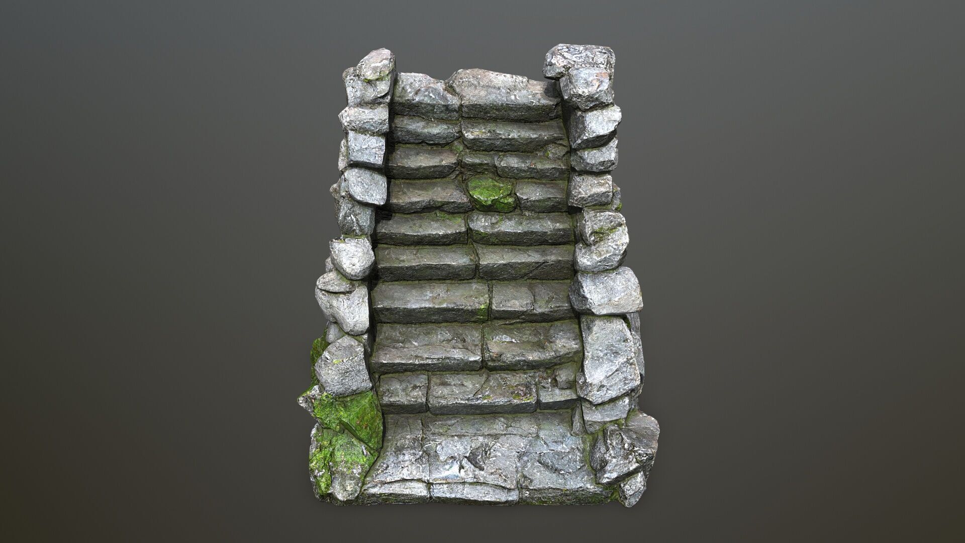 stairs Low-poly 3D model_13