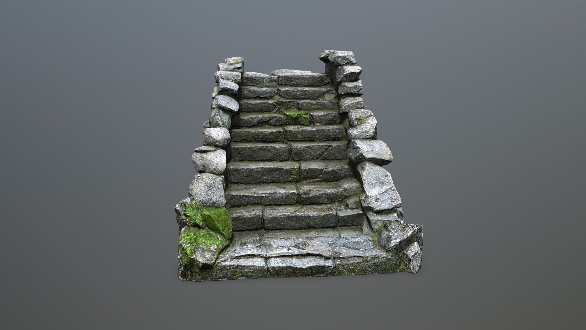 stairs Low-poly 3D model_12