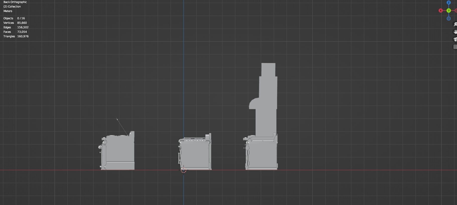 Low Poly 15 Gas Stoves Pack - Game Ready - Untextured Low-poly 3D model_26