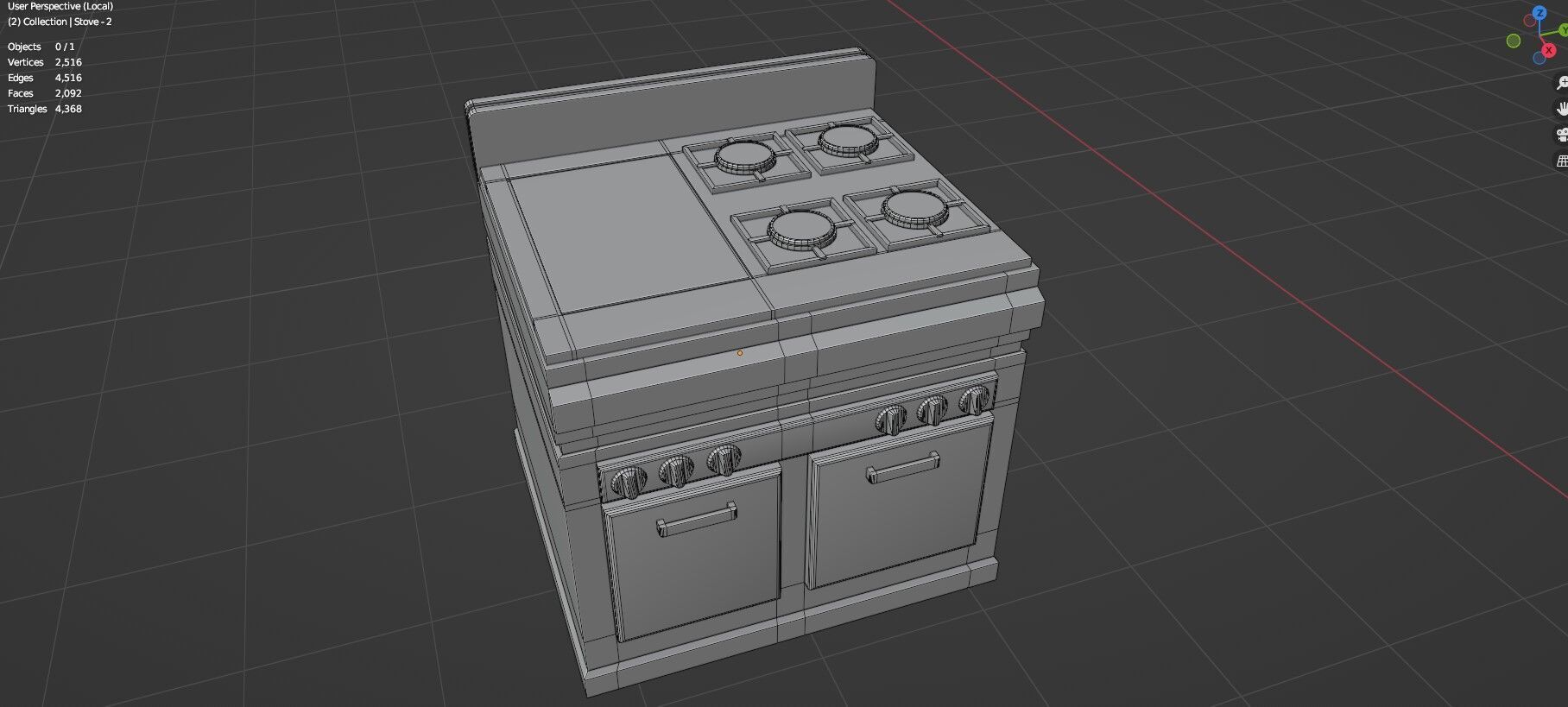Low Poly 15 Gas Stoves Pack - Game Ready - Untextured Low-poly 3D model_13