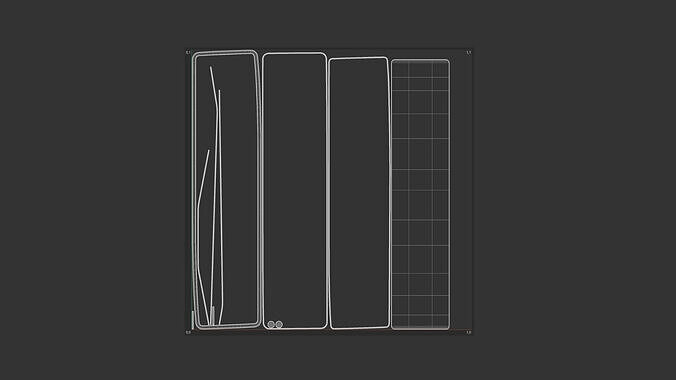 German Number Plate Low-poly 3D model 7