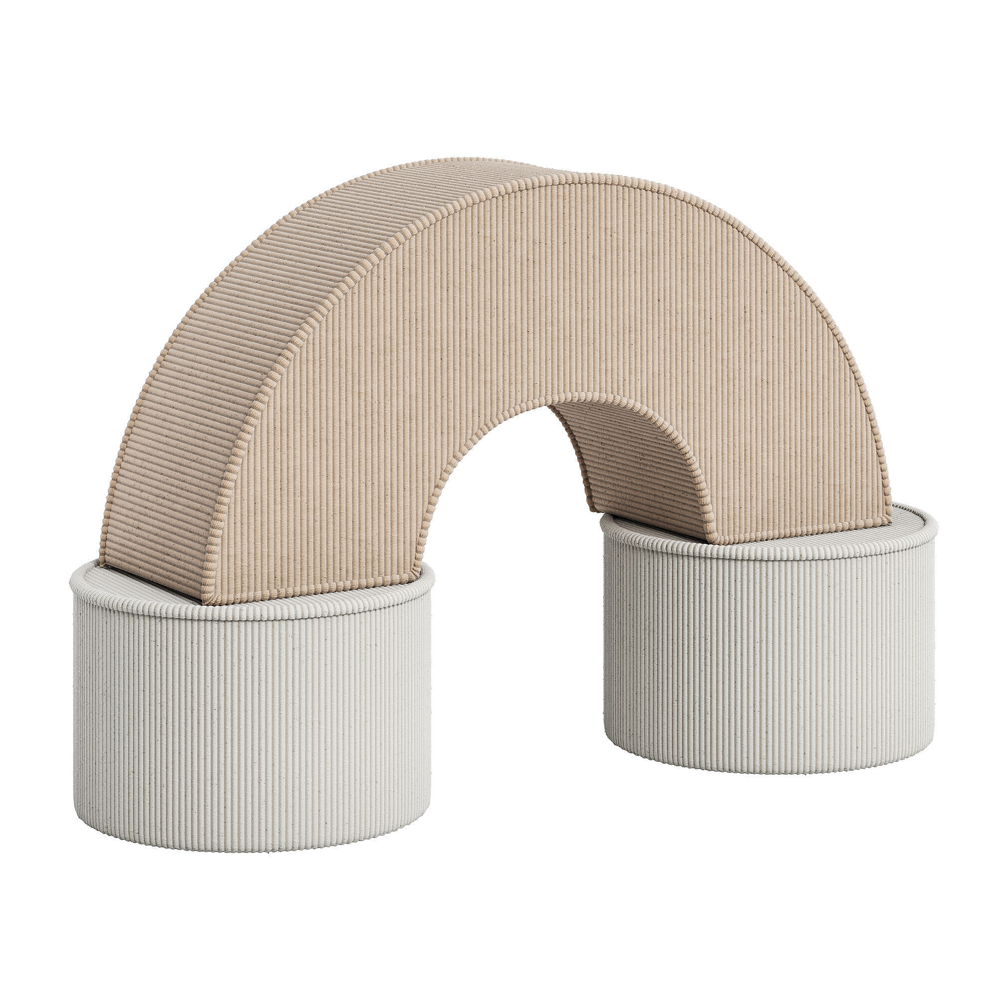 Set of Wigiwama 03 children play poufs 3D model_3