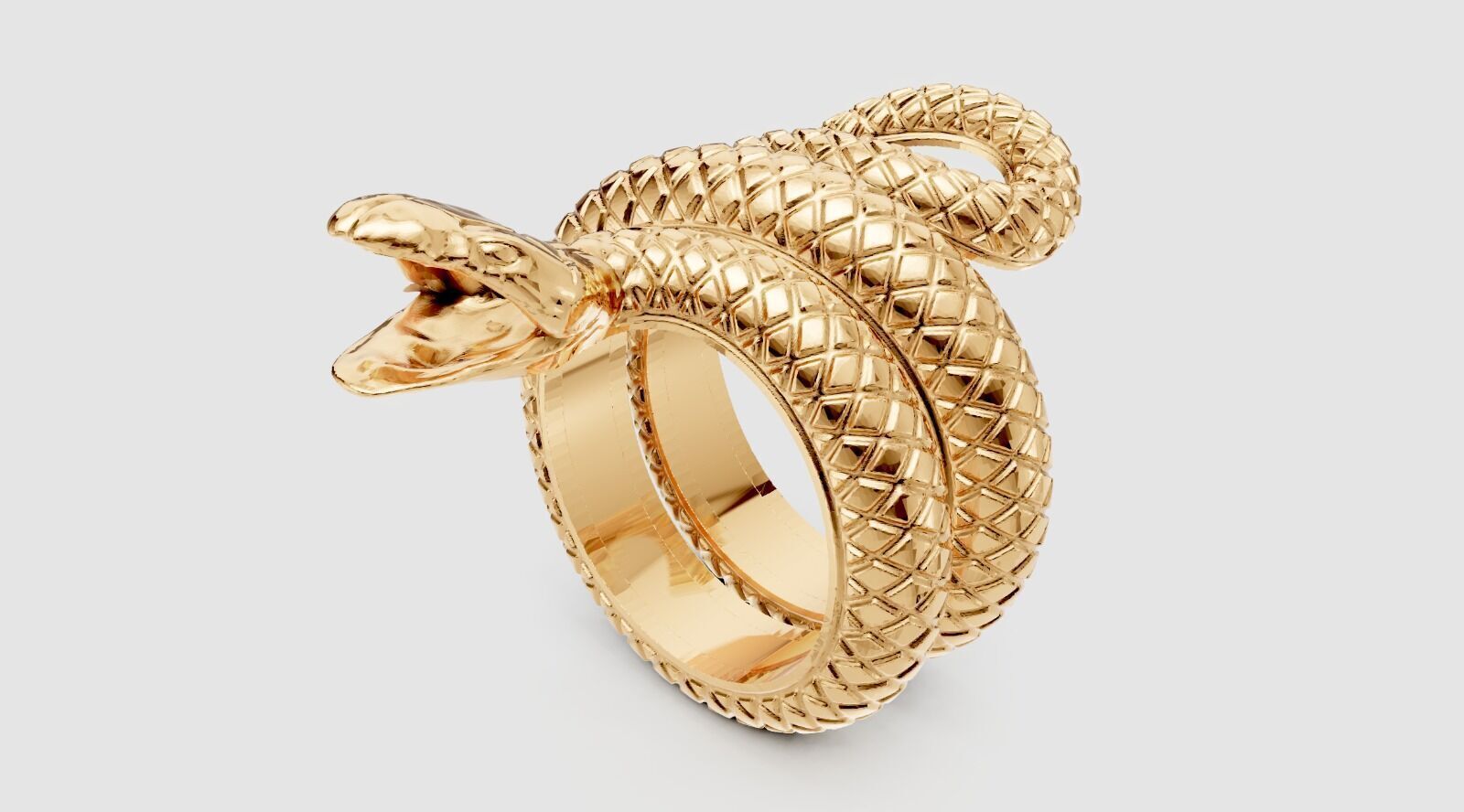 Snake Ring 3D print model_2