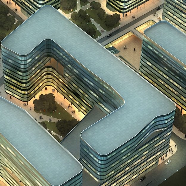 Building office in shanghai 3D model_1