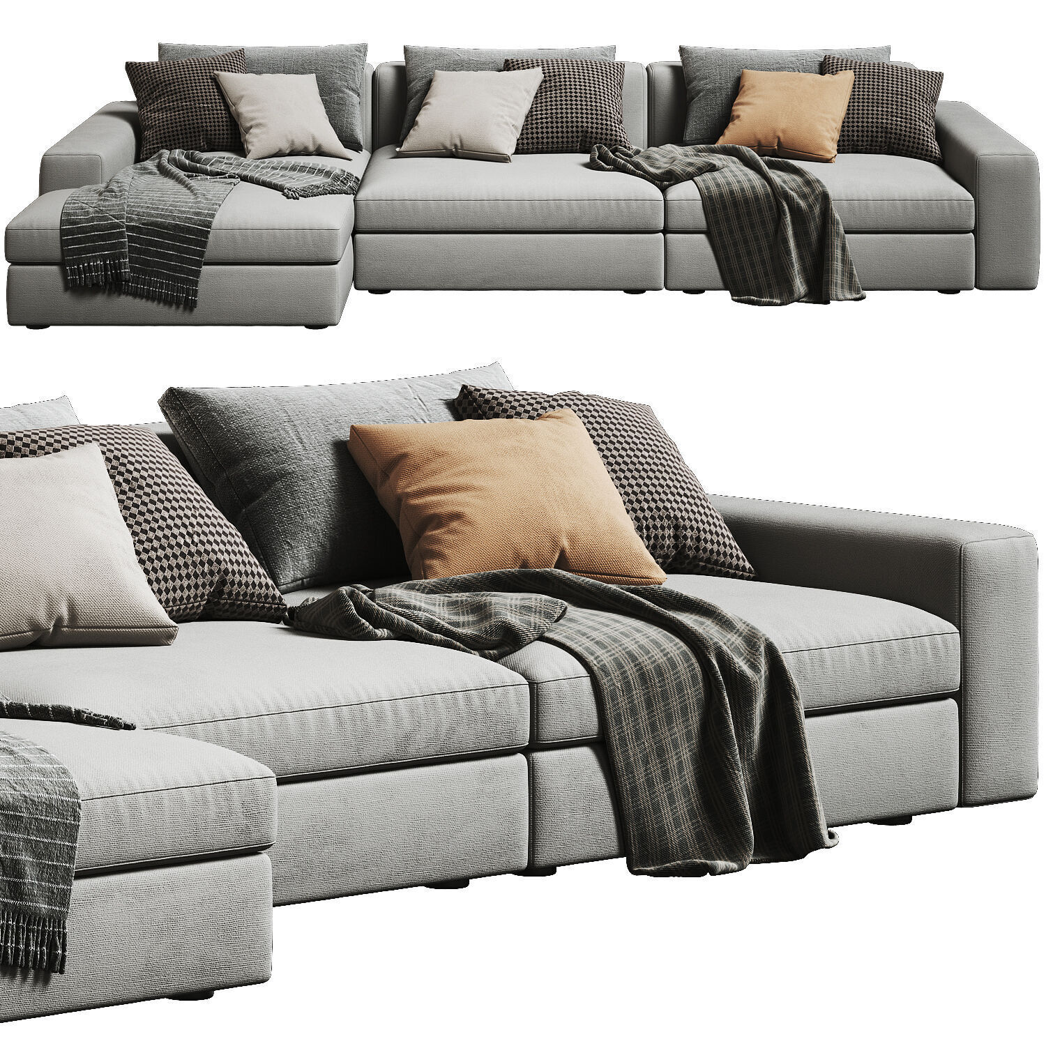 Dune Chaise Longue Sofa 3D model_2