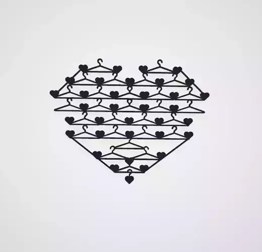 Prismatic Shop Heart WallArt 3D print model