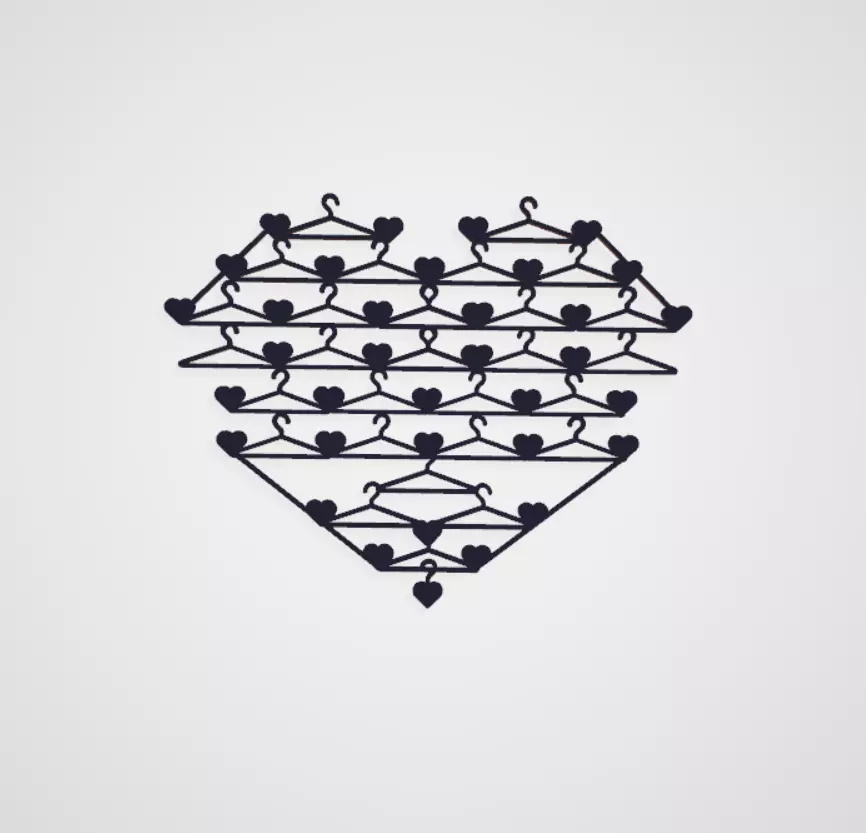 Prismatic Shop Heart WallArt 3D print model_0