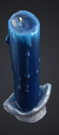 Night candle Low-poly 3D model_4