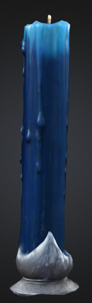 Night candle Low-poly 3D model_2