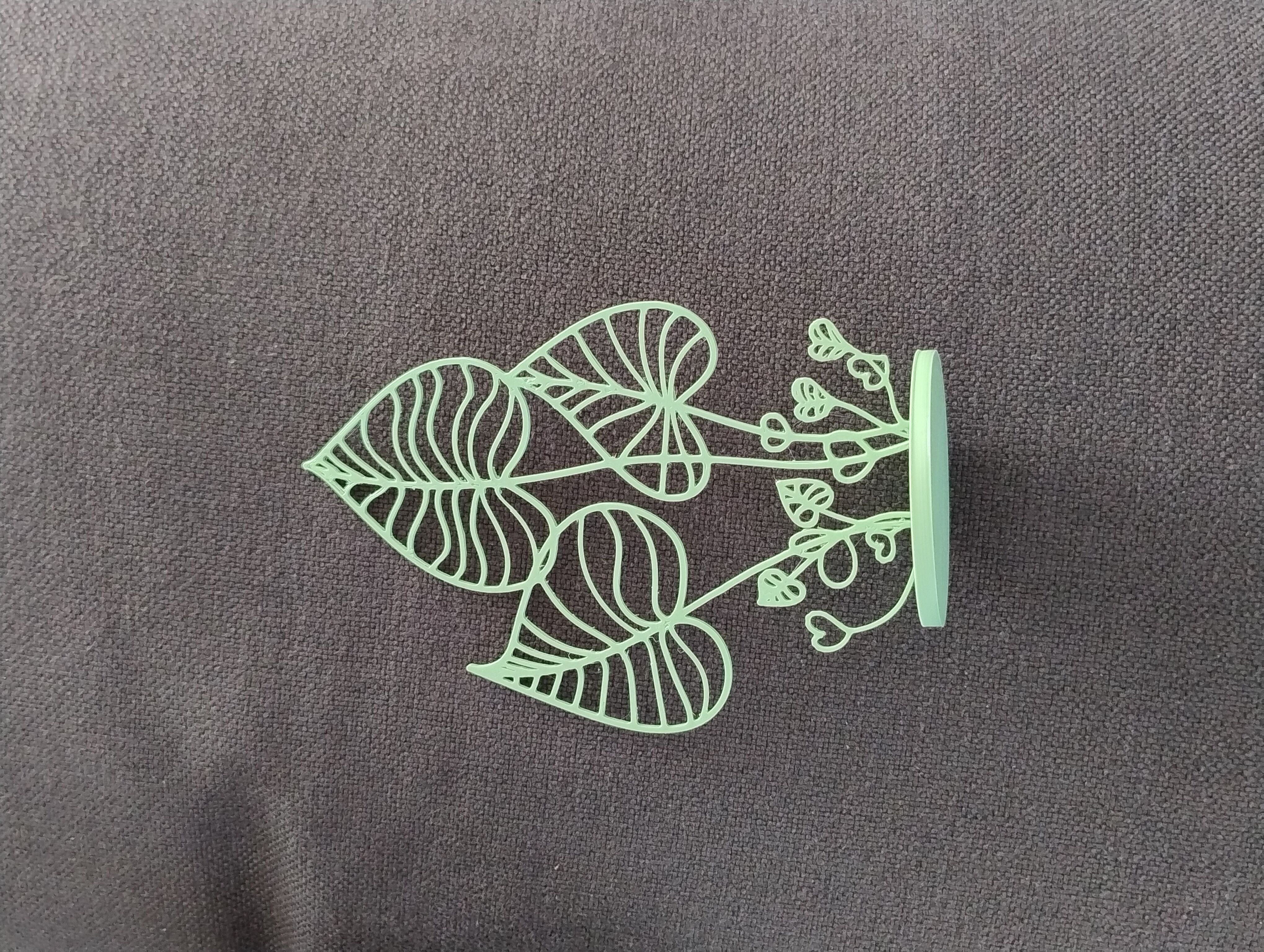 Decorative Heart Leaf Holder 3D print model_4