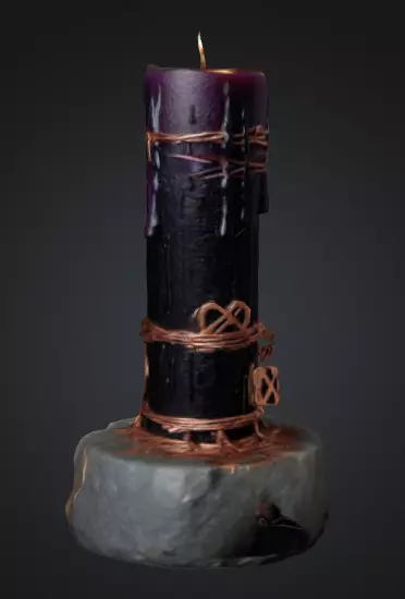 Arcane candle Collection pack Low-poly 3D model