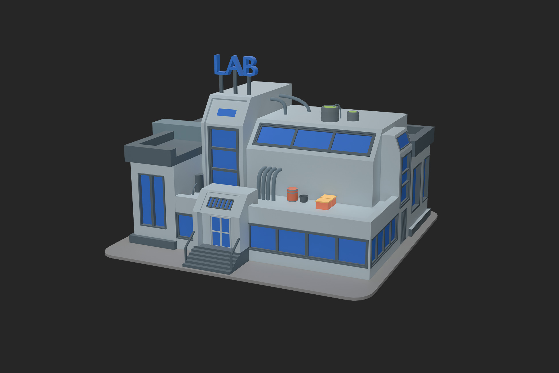 Low Poly Building pack Low-poly 3D model_19