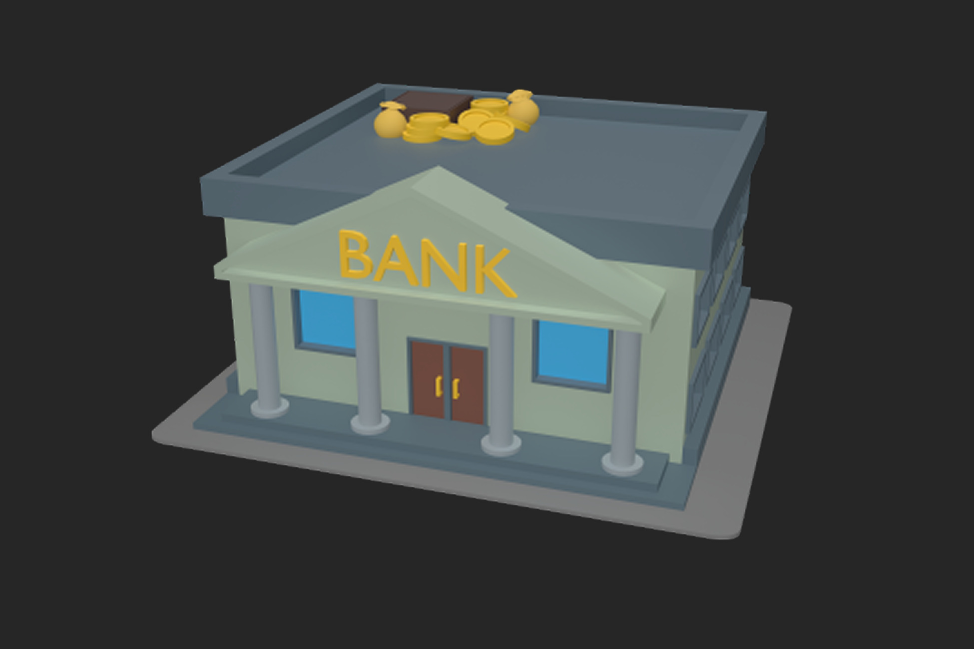 Low Poly Building pack Low-poly 3D model_13
