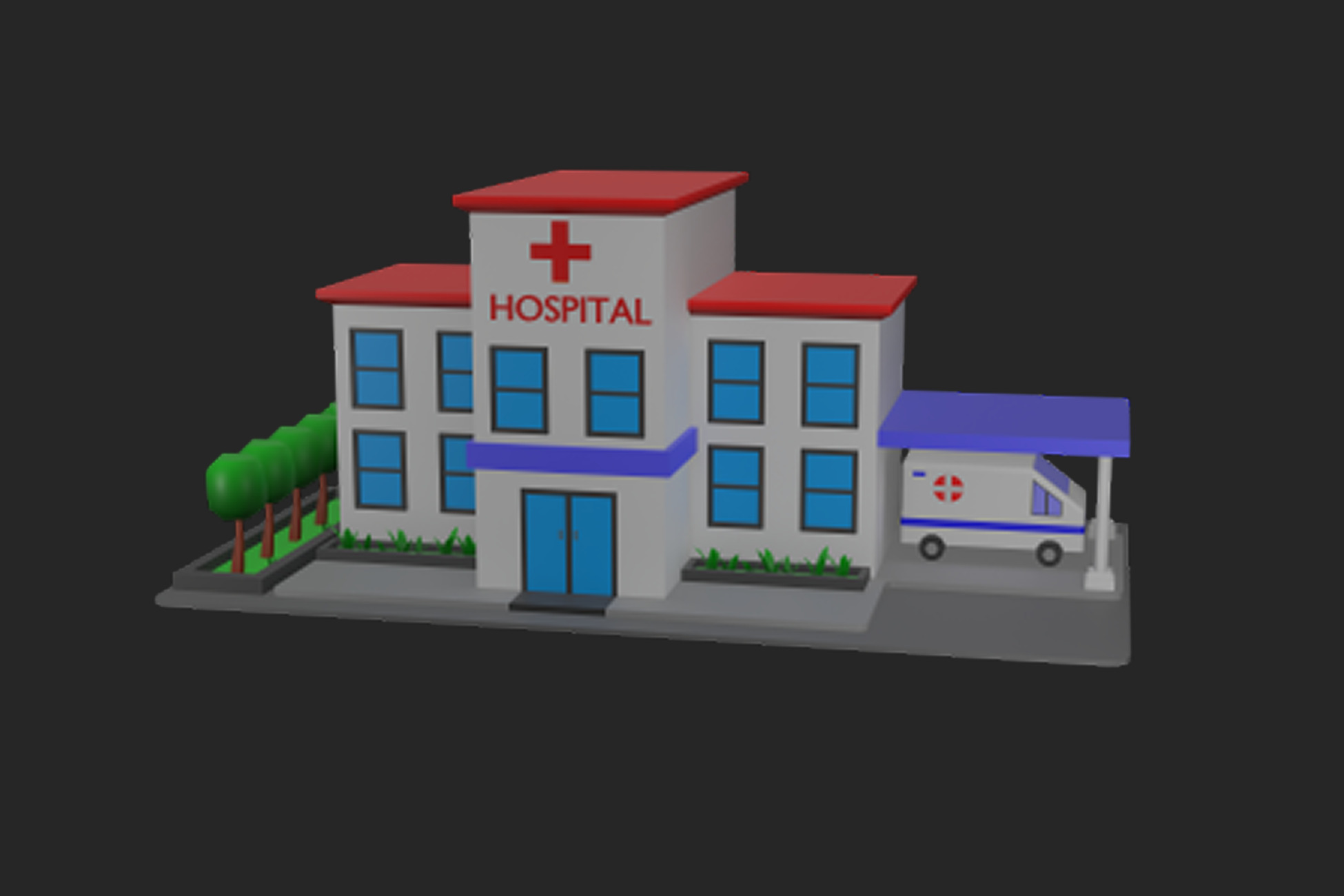 Low Poly Building pack Low-poly 3D model_20