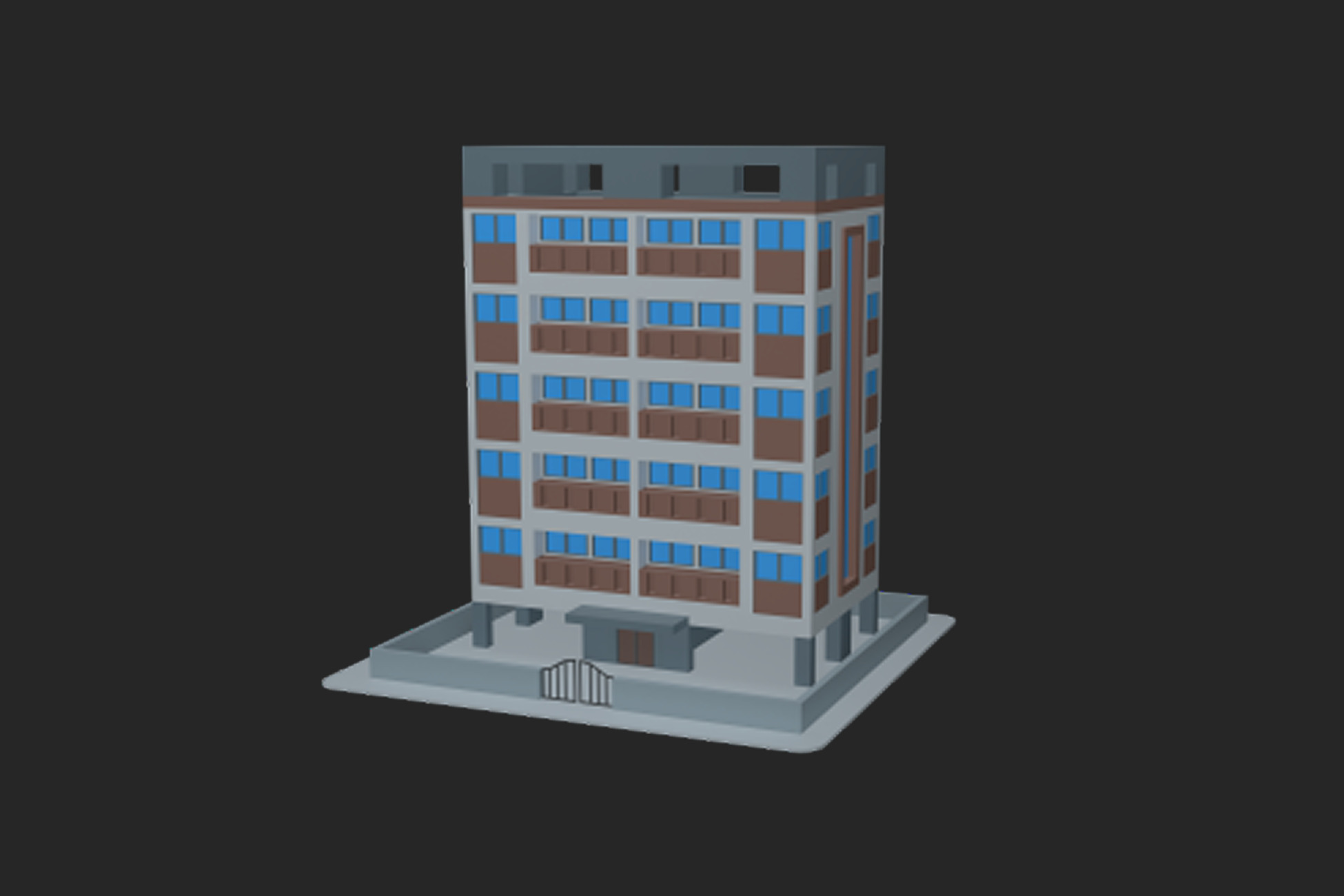 Low Poly Building pack Low-poly 3D model_17