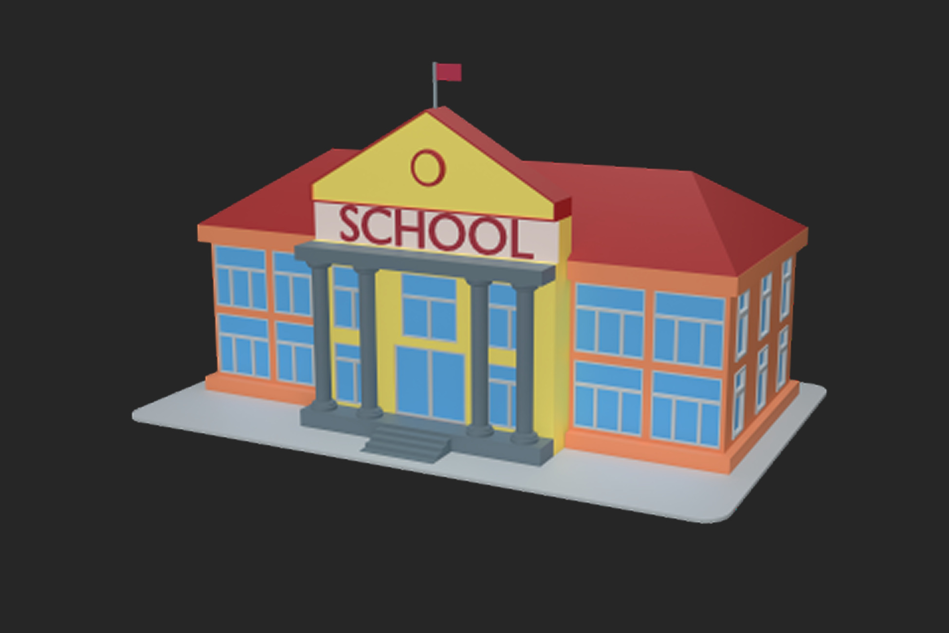 Low Poly Building pack Low-poly 3D model_16