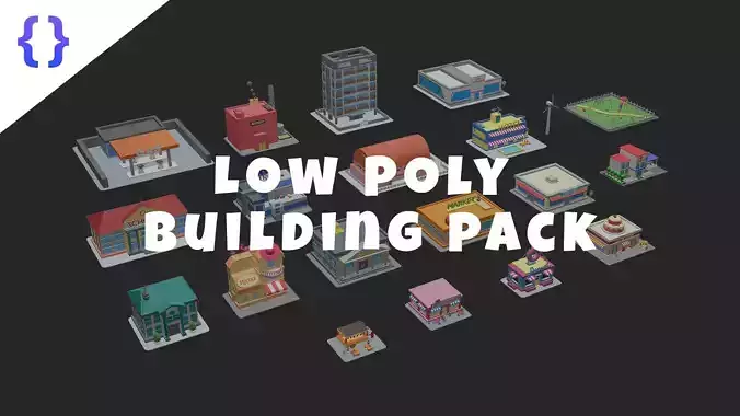 Low Poly Building pack