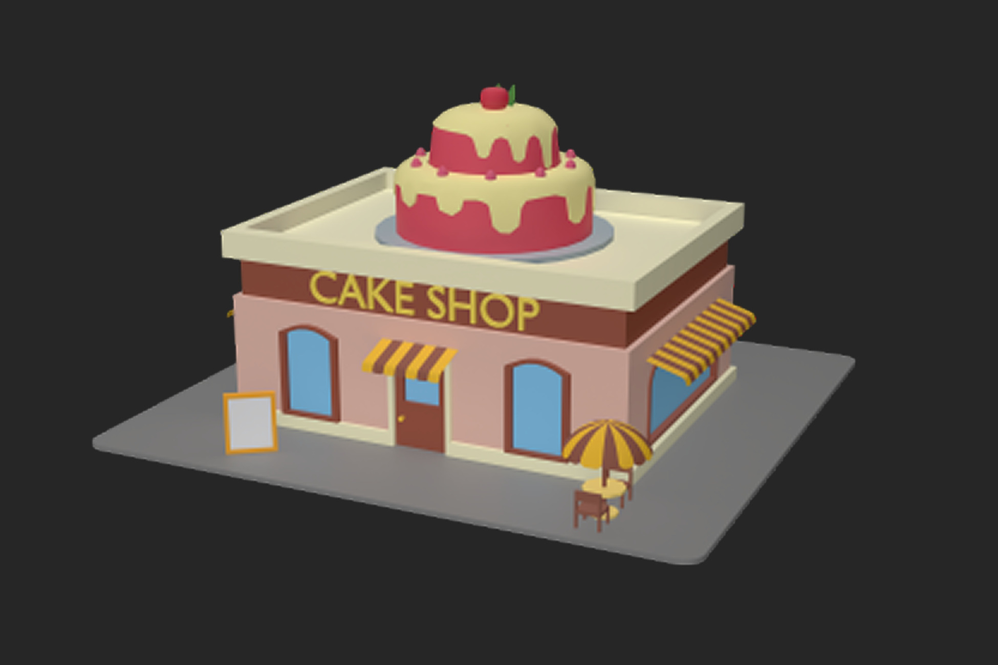 Low Poly Building pack Low-poly 3D model_11