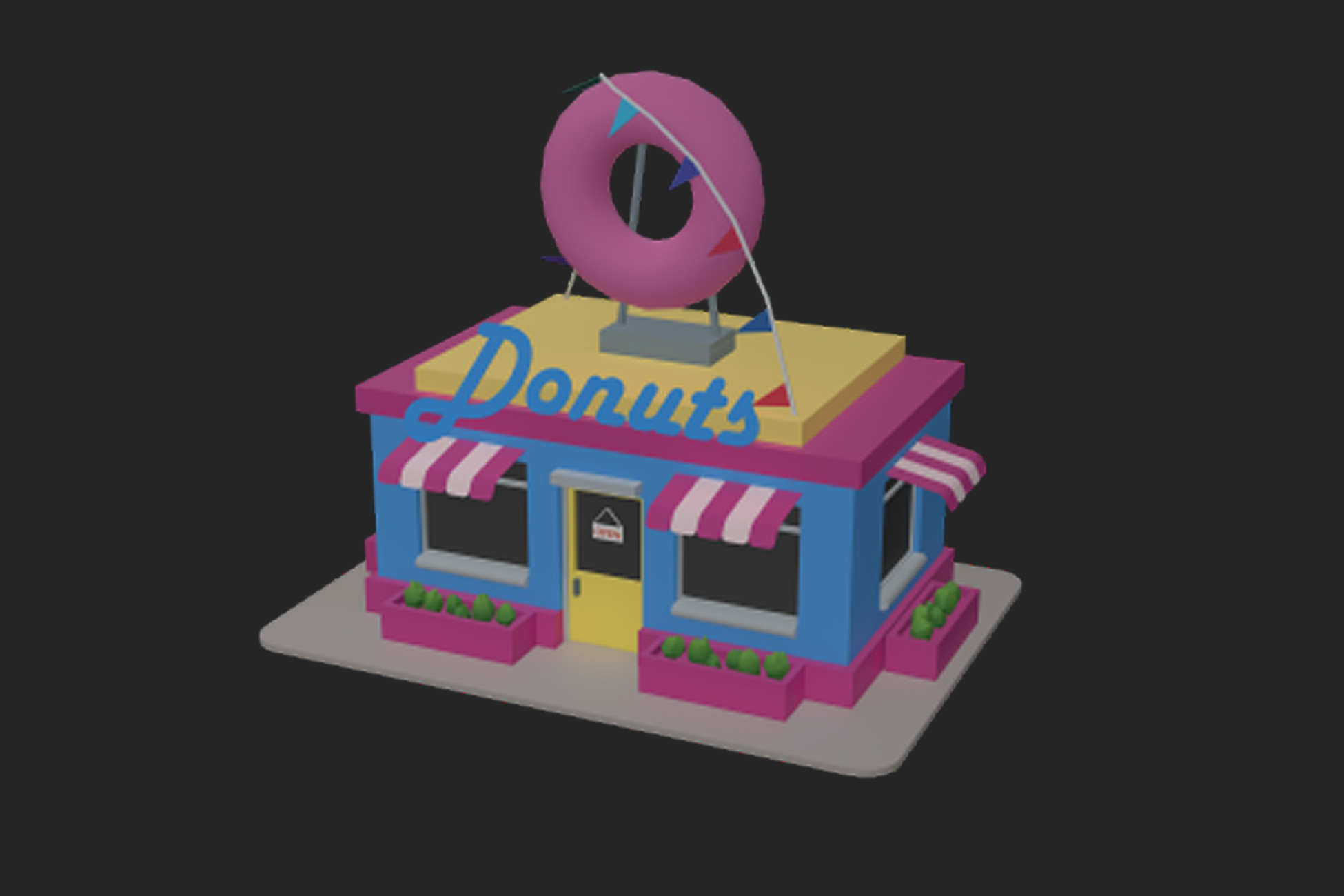 Low Poly Building pack Low-poly 3D model_21