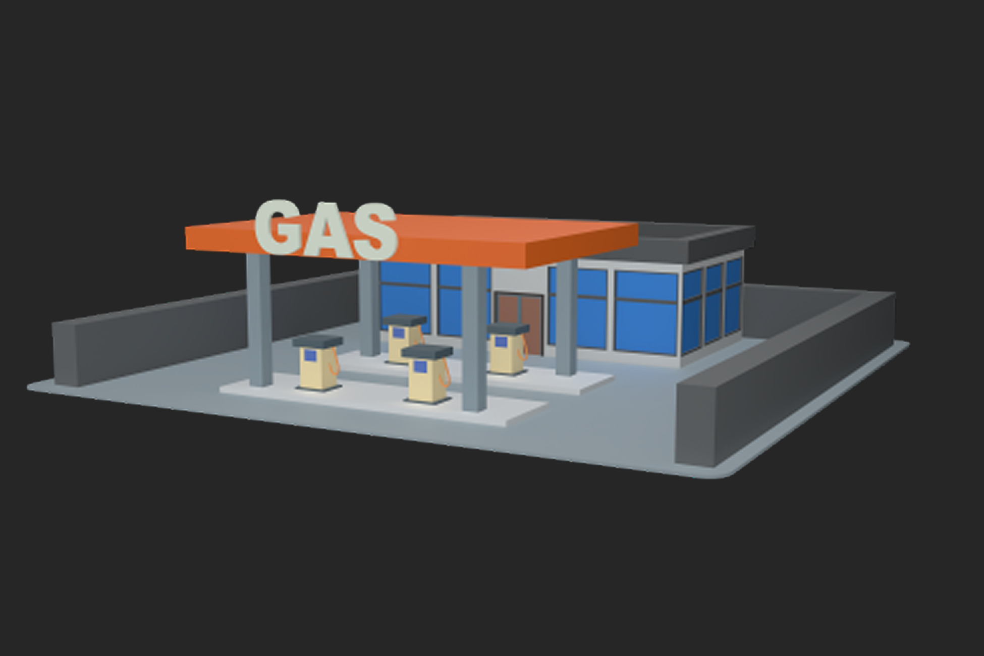 Low Poly Building pack Low-poly 3D model_9