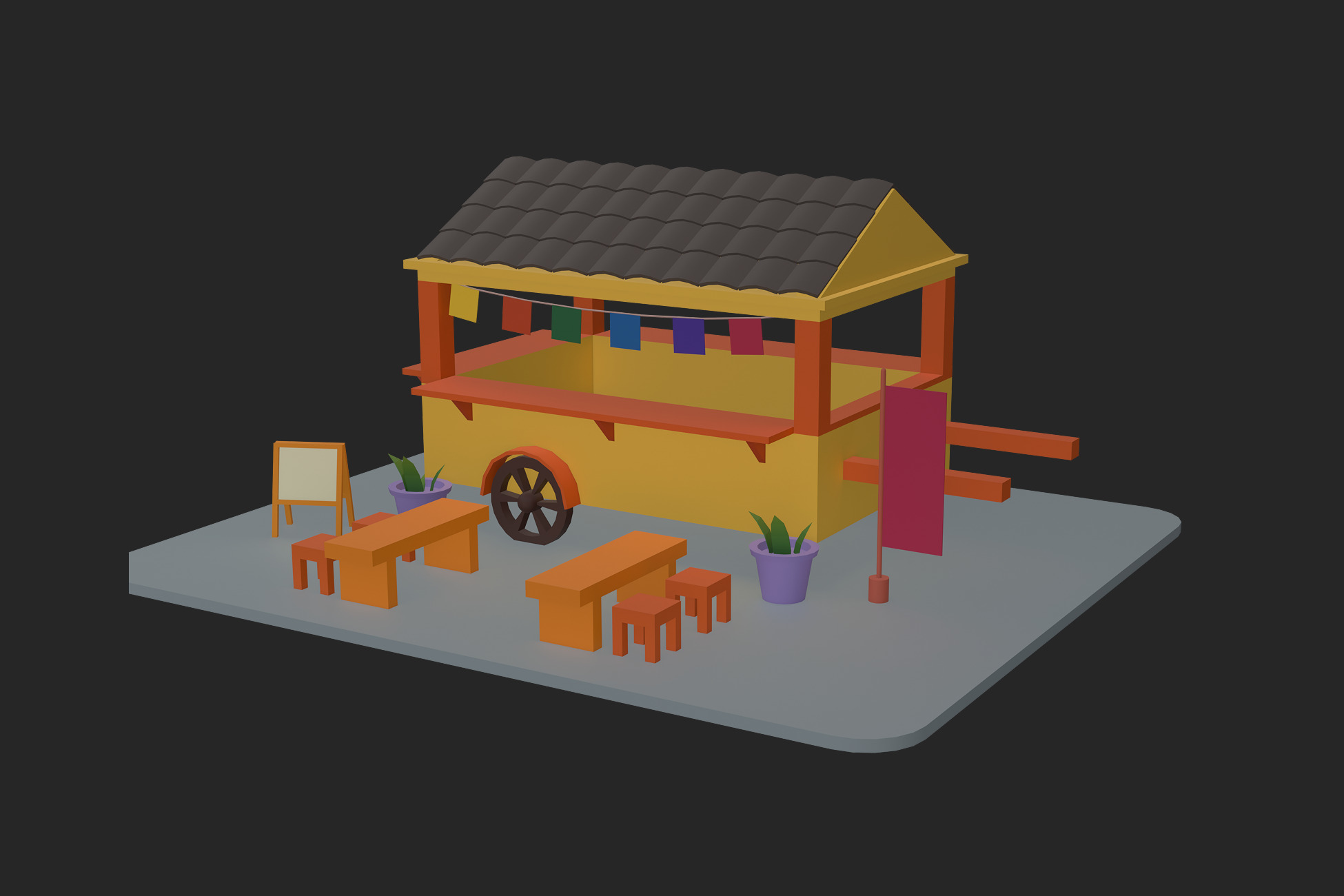 Low Poly Building pack Low-poly 3D model_14