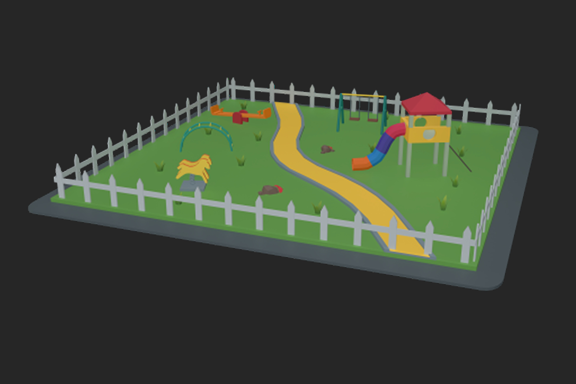 Low Poly Building pack Low-poly 3D model_5