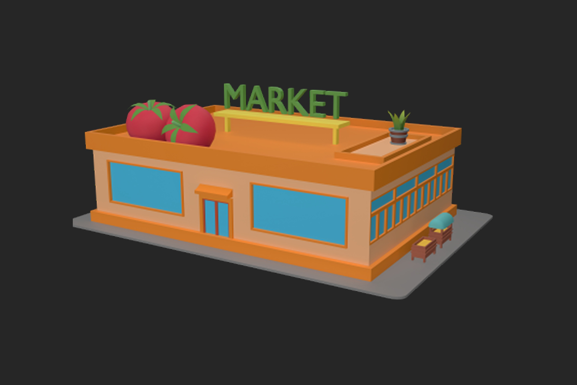 Low Poly Building pack Low-poly 3D model_7