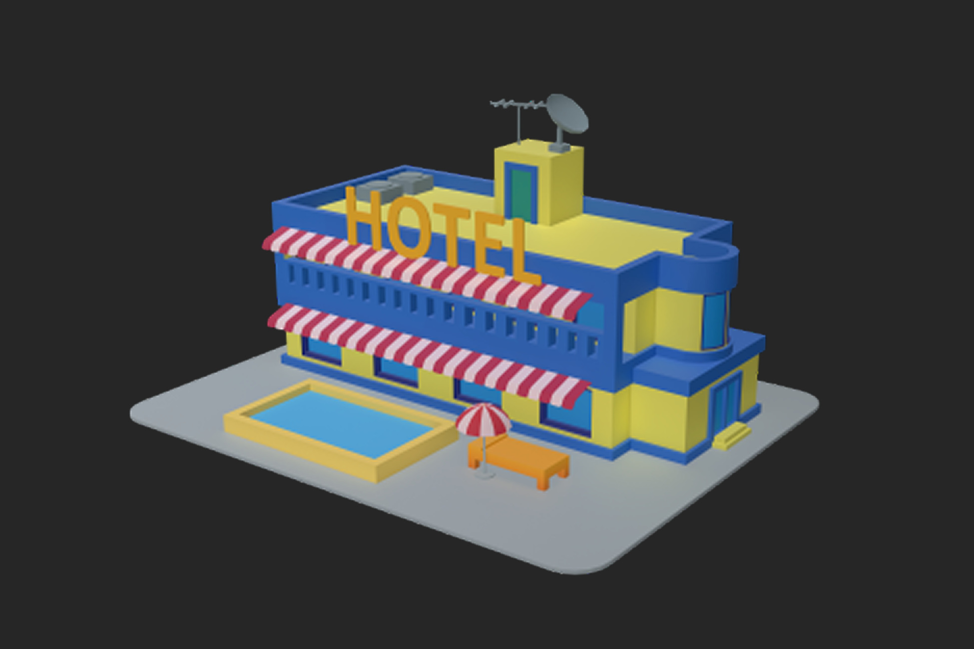 Low Poly Building pack Low-poly 3D model_18