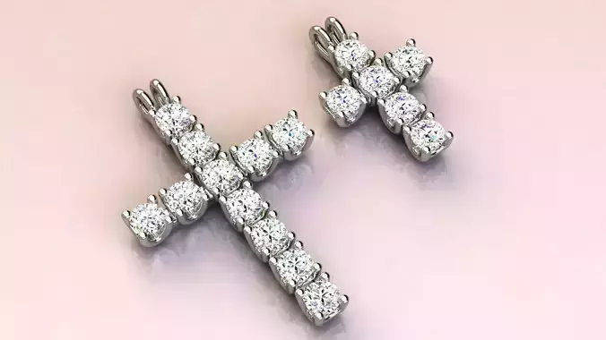 Cross with diamonds