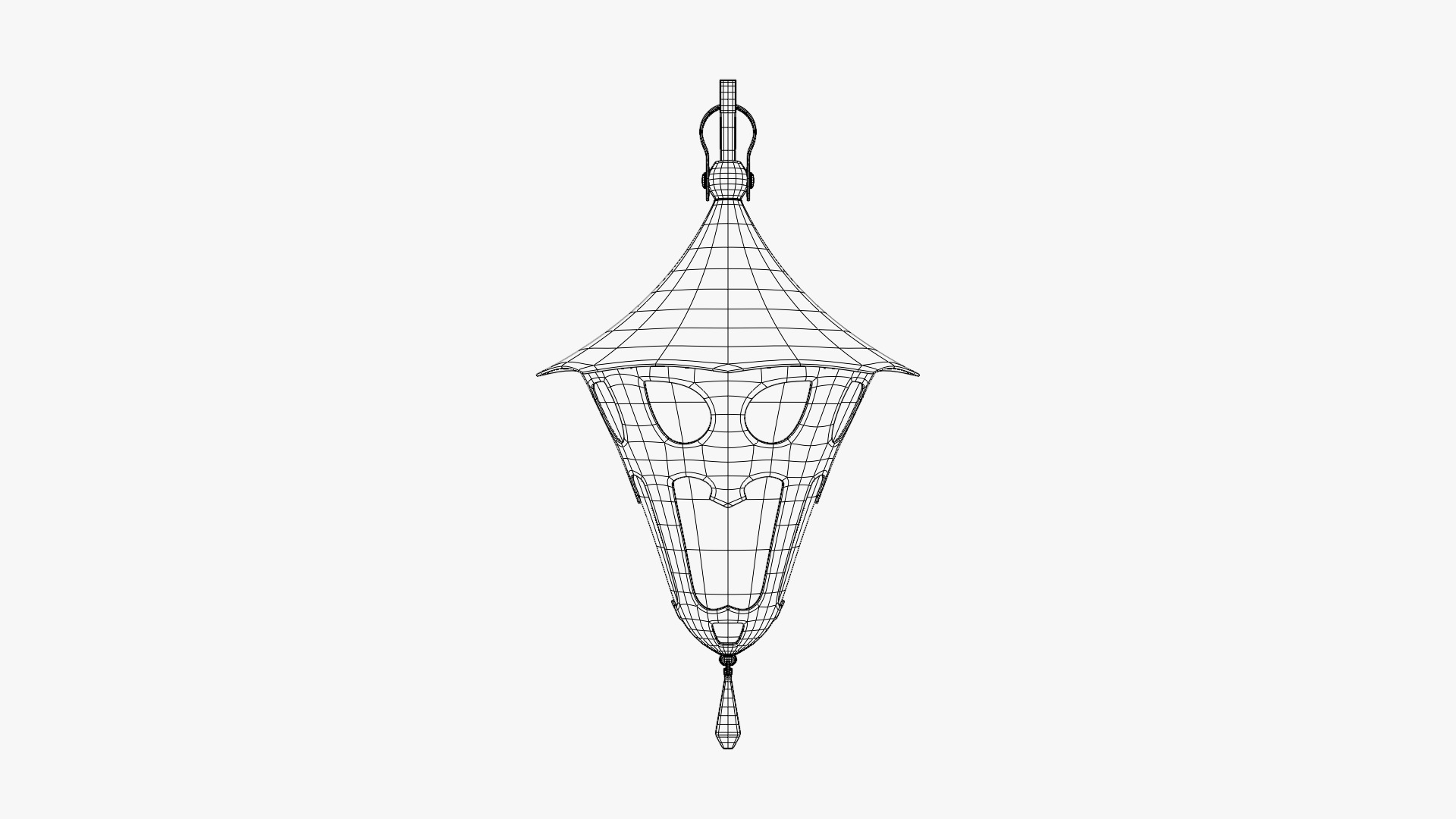 Antique Light Fixture 3D model_2