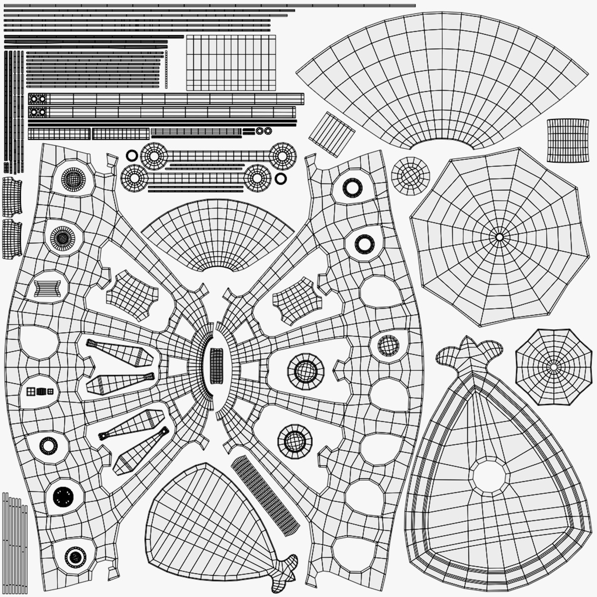 Antique Light Fixture 3D model_16