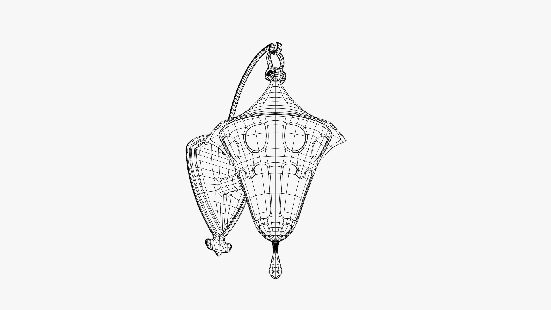 Antique Light Fixture 3D model_14