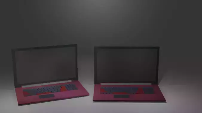 Laptop with Animated Design 3D Model